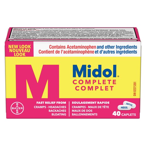 Midol Complete Menstrual Pain Relief 40 Count