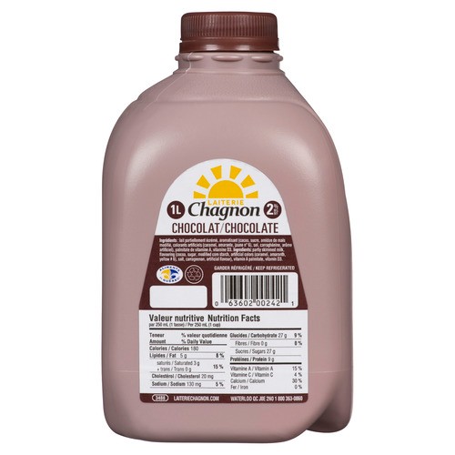 Chagnon 2% Chocolate Milk 1 L