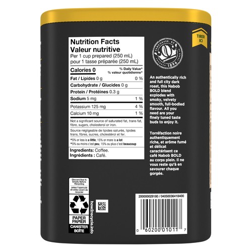 Nabob Ground Coffee Full City Dark Bold Roast 340 g