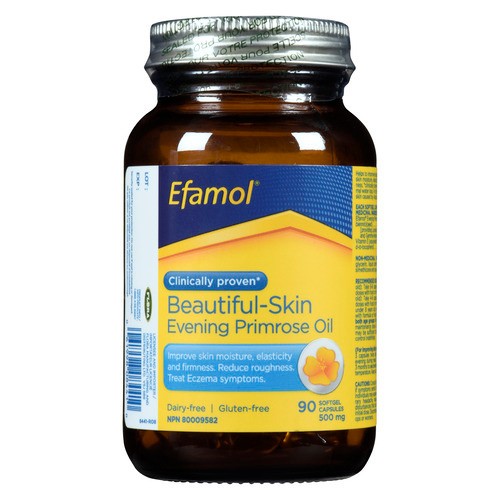 Efamol Beautiful-Skin Evening Primrose Oil 500 mg Softgel Capsules 90 Count