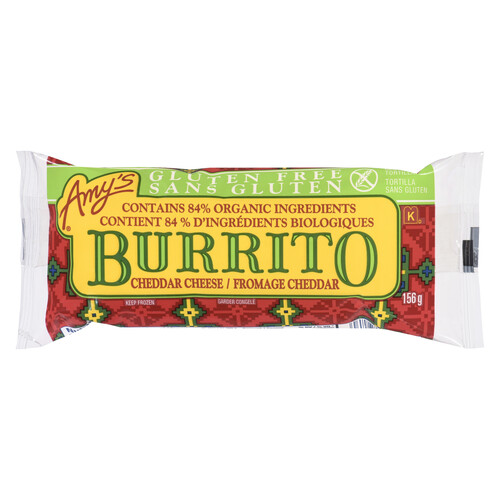 Amy's Kitchen Gluten-Free Burrito Cheddar Cheese 156 g (frozen)