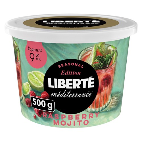 Liberté Méditerranée 9% Yogurt Raspberry Mojito 500 g