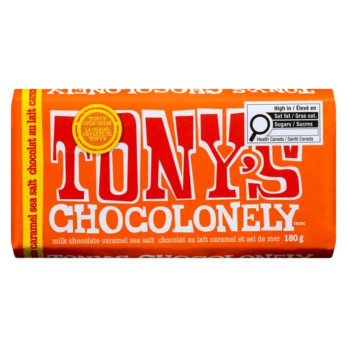 Tony's Chocolonely Milk Chocolate Bar Caramel Sea Salt 180 g