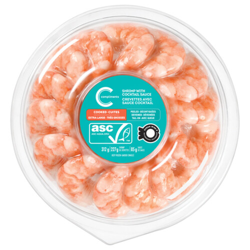 Compliments Frozen White Shrimp Dome Ring With Sauce 312 g