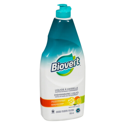 Bio-Vert Liquid Biodegradable Dishwashing detergent Citrus Fruit 700 ml