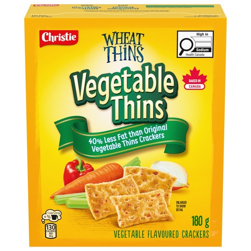 Wheat Thins Vegetable Thins 40% Less Fat Crackers 180 g