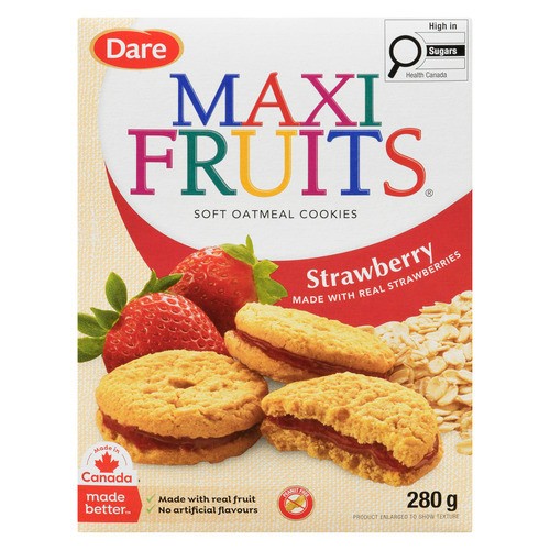 Dare Maxi Fruits Oatmeal Cookies Strawberry 280 g