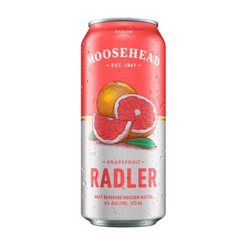 Moosehead Radler Beer 4% Alcohol Grapefruit 473 ml (can) 