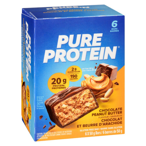 Pure Protein Gluten-Free Chocolate Peanut Butter Energy Bar Value Pack 50 g