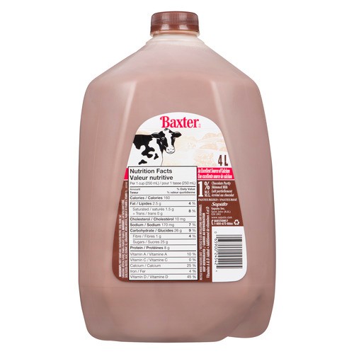 Baxter Chocolate Milk 1% 4 L