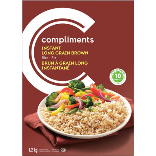 Compliments Instant Rice Long Grain Brown 1.2 kg