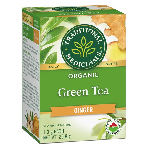 Traditional Medicinals Herbal Tea Green Ginger 16 Tea Bags
