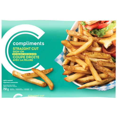 Compliments Frozen Straight Cut Sea Salt Fried Potatoes 750 g