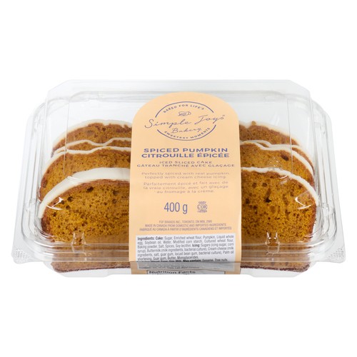 Simple Joys Bakery Iced Sliced Cake Spiced Pumpkin 400 g