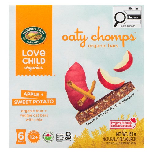 Love Child Organics Baby Bars Oaty Chomps Apple Sweet Potato138 g