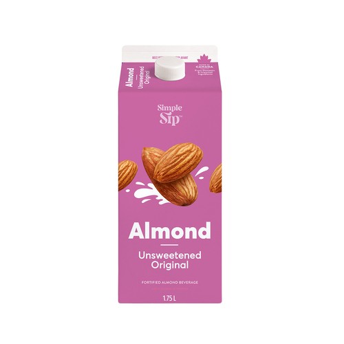 Simple Sip Almond Beverage Unsweetened Original 1.75 L