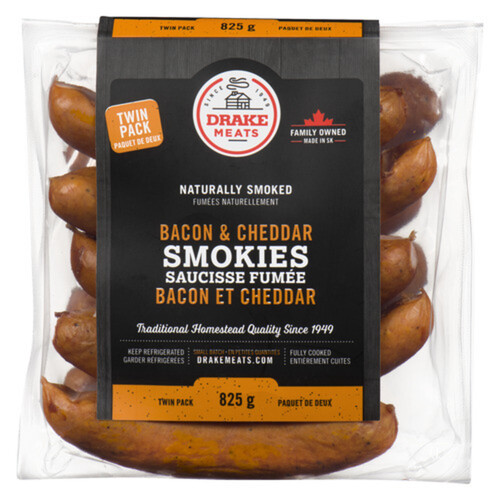 Drake Meats Smokies Bacon & Cheddar 825 g