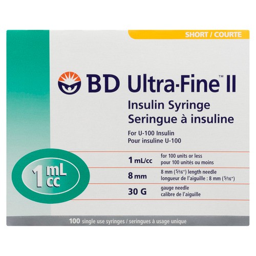 Becton Dickinson 30g 1cc Ultra Fine II Insulin Syringe 10 EA