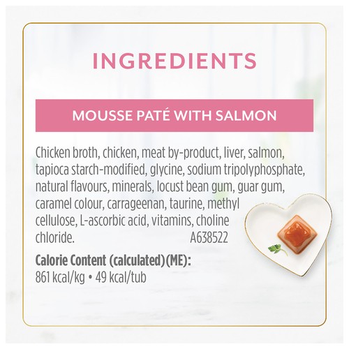 Fancy Feast Gems Wet Cat Food Mousse Paté With Salmon 2 x 57 g