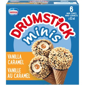 Drumstick Frozen Minis Dessert Vanilla Caramel 6 x 63 ml