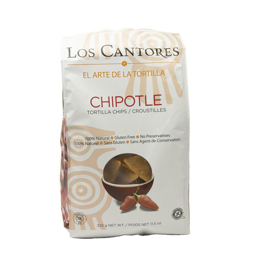 Los Cantores Gluten-Free Tortilla Chips Chipotle 325 g