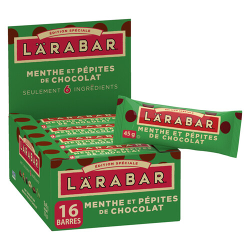 Larabar Gluten-Free Energy Bar Special Edition Mint Chocolate Chip Value Size 16 x 45 g