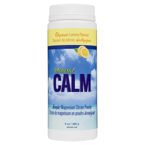 Natural Calm Magnesium Citrate Powder Organic Lemon 226 g