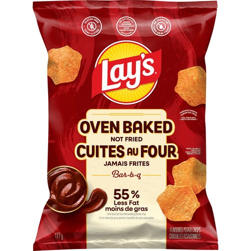 Lay's Oven Potato Chips Baked Bar-B-Q Flavoured 177 g