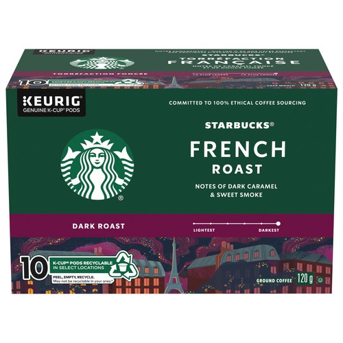 Starbucks Coffee Pods French Roast Dark 10 K-Cups 120 g 