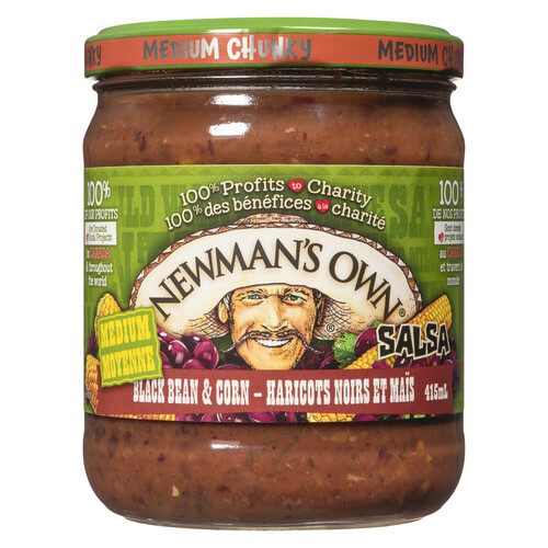 Newman's Own Salsa Black Bean & Corn Medium Chunky 415 ml