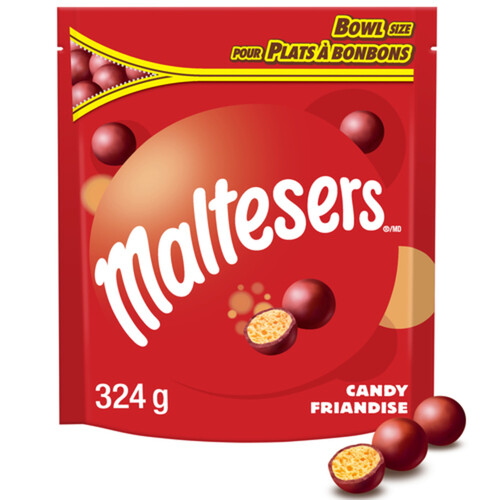 Maltesers Milk Chocolate Candy Bites Bowl Size Bag 324 g