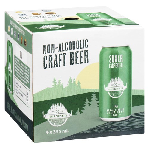 Sober Carpenter Non Alcoholic Beer IPA 4 x 355 ml (cans)