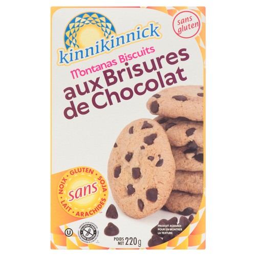 Kinnikinnick Gluten-Free Montanas Cookies Chocolate Chip 220 g