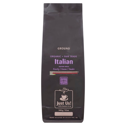 Just Us! Organic Ground Coffee Italian Roast 340 g