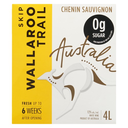 Wallaroo Trail White Wine Chenin Sauvignon 12% Alcohol 4 L