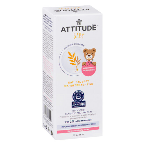 Attitude Natural Baby Diaper Cream with Zinc 75 g