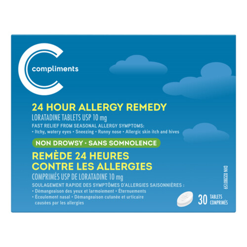 Compliments 24 Hour Allergy Remedy 30 Tablets
