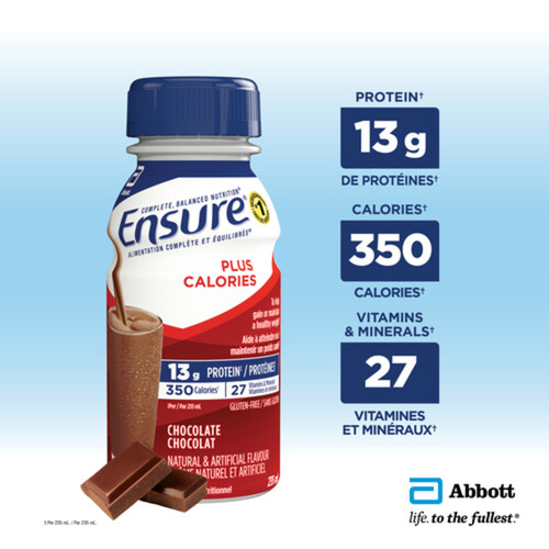 Ensure Plus Meal Replacement Chocolate 6 x 235 ml (bottles)