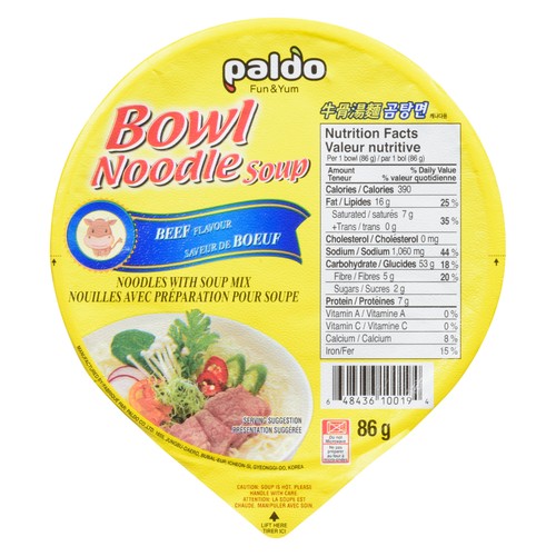 Paldo Instant Noodle Bowl Beef 86 g