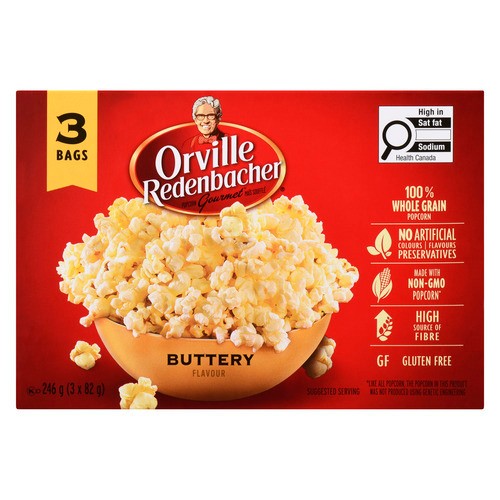 Orville Redenbacher Popcorn Buttery 3 x 82 g