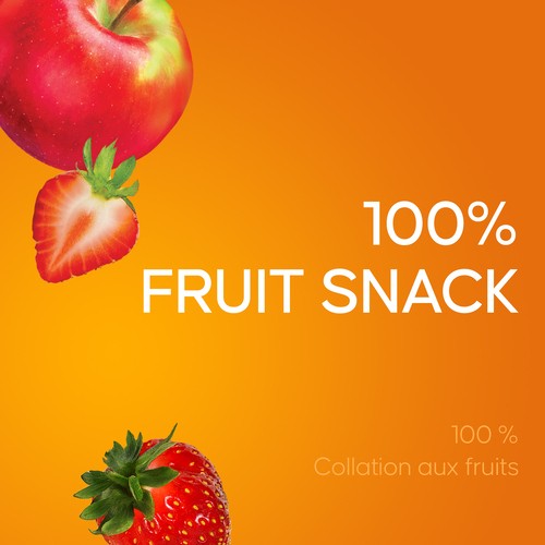 SunRype Fruit To Go Vegan 100% Fruit Snack Apple Strawberry 14 g