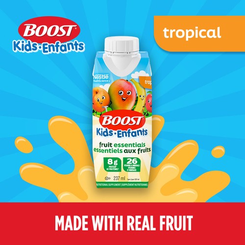 Boost Kids Nutritional Supplement Essentials Fruit Blend Tropical 6 x 237 ml