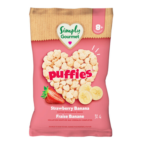 Simply Gourmet Puffies Baby Snack Strawberry Banana 32 g