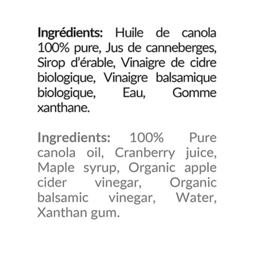 Nutra-Fruit Cranberry Salad Dressing Maple Balsamic 310 ml
