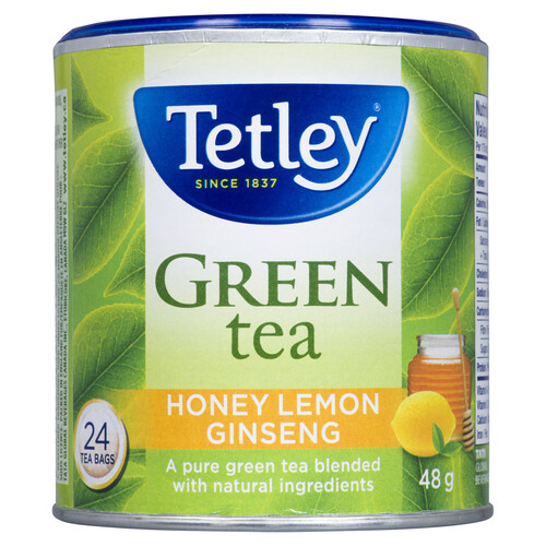 Tetley Green Tea Honey Lemon Ginseng 24 Tea Bags