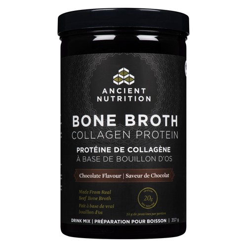Ancient Nutrition Drink Mix Bone Broth Collagen Protein Chocolate 357 g