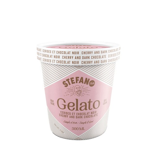 Stefano Faita Gelato Italian Style Cherry And Dark Chocolate 500 ml
