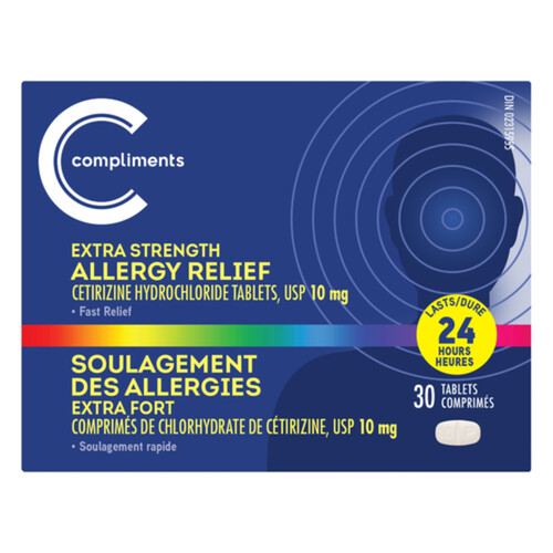 Compliments Allergy Tablets Extra Strength 10 mg x 30 EA