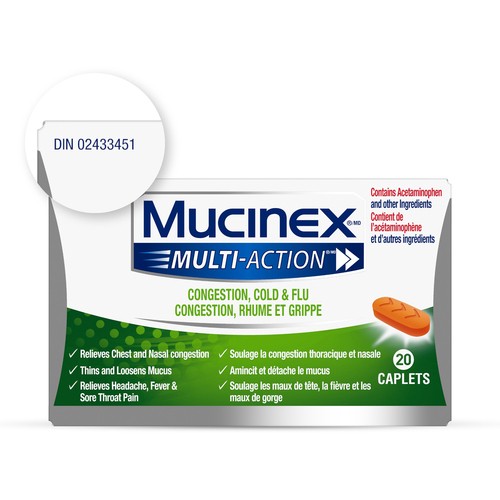 Mucinex Multi-Action Cold & Sinus Cold 20 Caplets