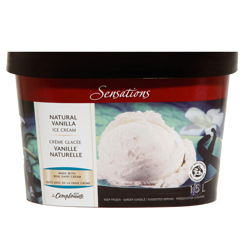 Sensations Ice Cream Natural Vanilla 1.5 L